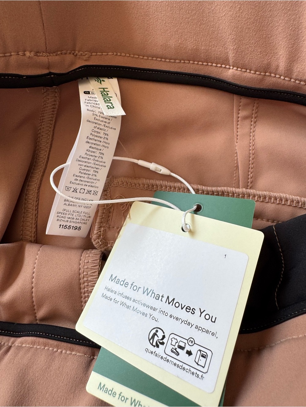 Halara Flex Daystretch Pants Trousers High Waist Stretch Pockets Tan Large NEW - Picture 8 of 10